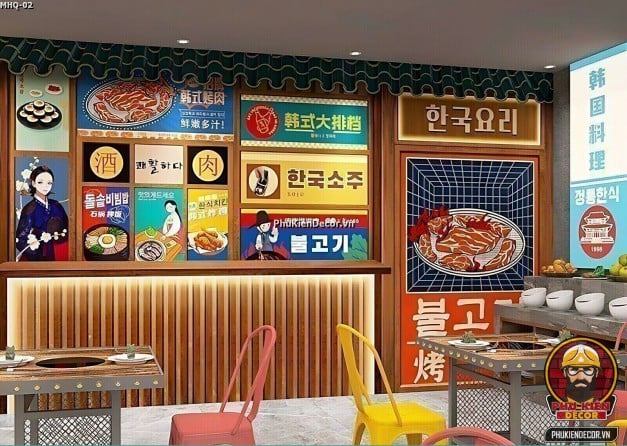 Mẫu tranh dán tường giúp Bạn thiết kế Quán Hàn Quốc (Korea) vừa đẹp, vừa sang trọng, vừa hút Khách Mẫu tranh dán tường giúp Bạn thiết kế Quán Hàn Quốc (Korea) vừa đẹp, vừa sang trọng, vừa hút Khách
