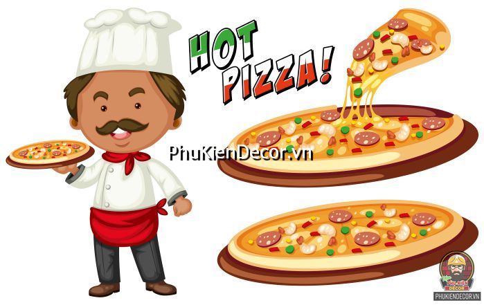 Sử dụng mẫu tranh dán tường quán pizza tạo cảm giác ngon miệng Sử dụng mẫu tranh dán tường quán pizza tạo cảm giác ngon miệng