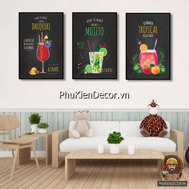 Hinh ảnh tranh treo tường tiệm trà chanh giản đơn Hinh ảnh tranh treo tường tiệm trà chanh giản đơn