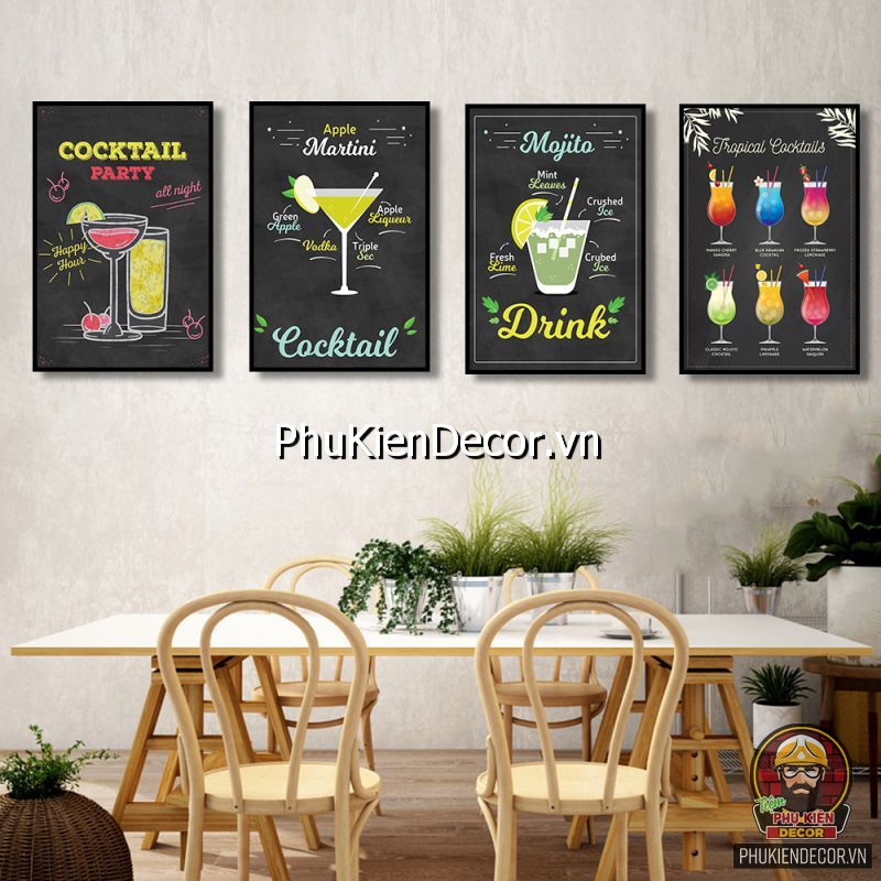 Hinh ảnh tranh treo tường tiệm trà chanh giản đơn Hinh ảnh tranh treo tường tiệm trà chanh giản đơn