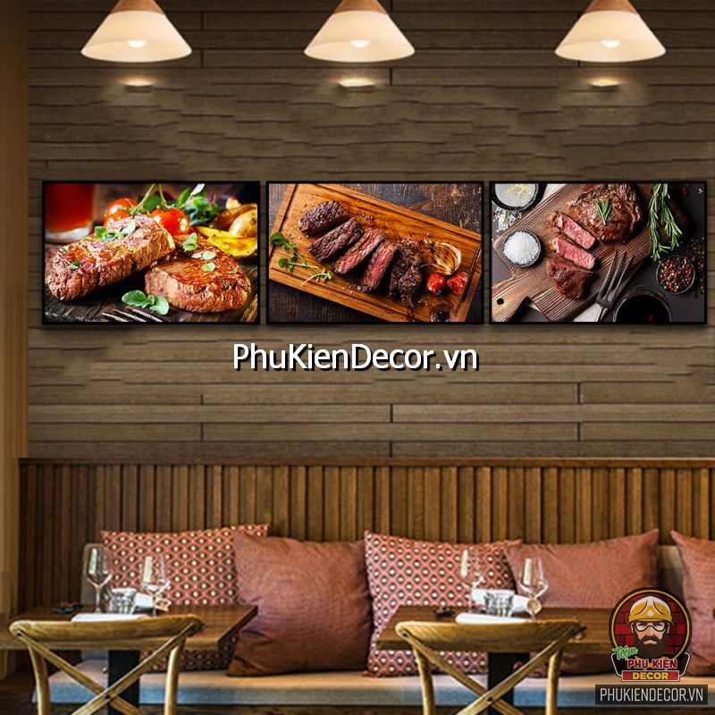 Tranh trang trí quán bò bít tết đẹp được ưa chuộng Tranh trang trí quán bò bít tết đẹp được ưa chuộng