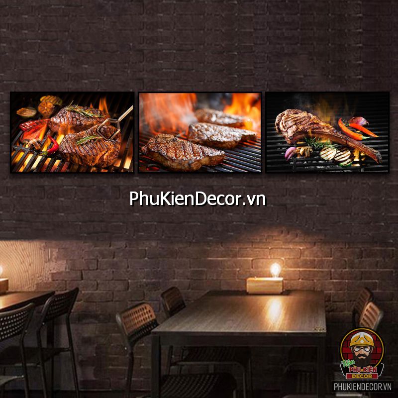 Bộ mẫu tranh treo tường tiệm bò bít tết ấn tượng mang phong cách hài hòa Bộ mẫu tranh treo tường tiệm bò bít tết ấn tượng mang phong cách hài hòa