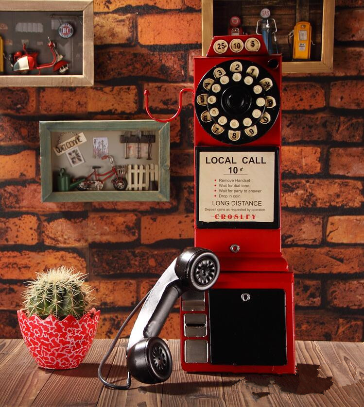 Mô hình Điện thoại treo tường phong cách Vintage, Retro - Trang trí Quán Cafe, Bia, Trà sữa, Shop Quần áo