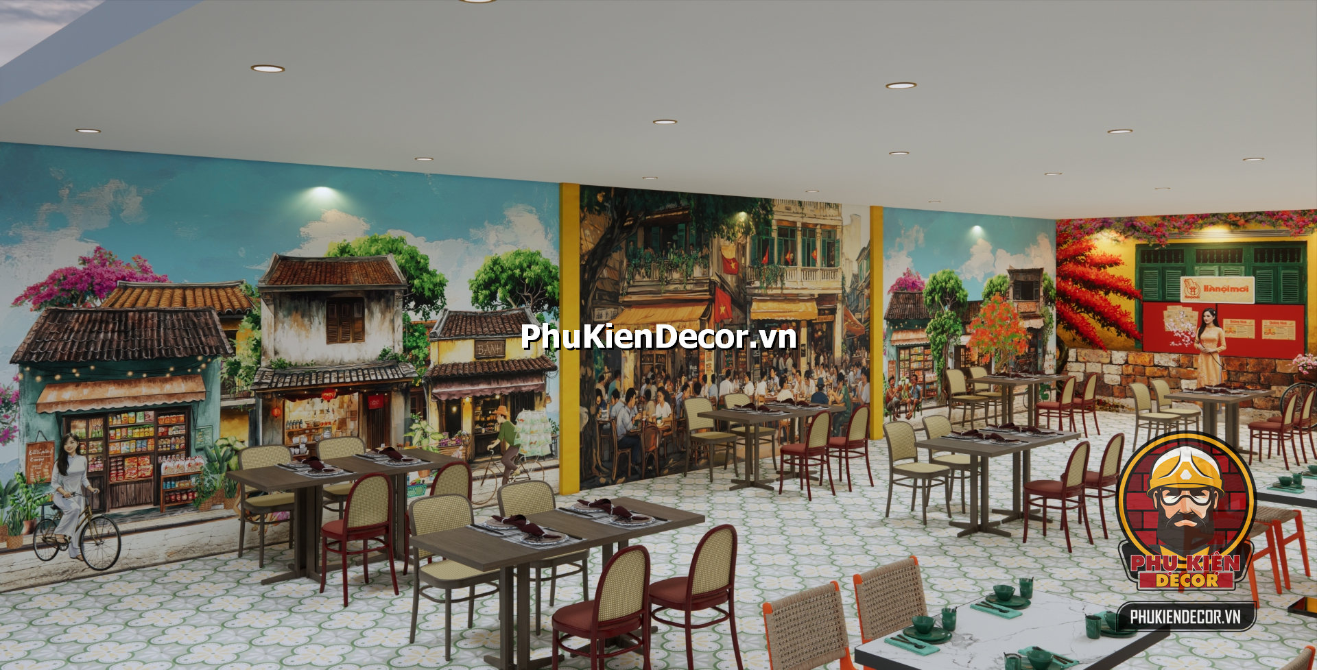 Mô hình thiết kế quán ăn Hà nội xưa, quán xưa nhưng không củ Mô hình thiết kế quán ăn Hà nội xưa, quán xưa nhưng không củ