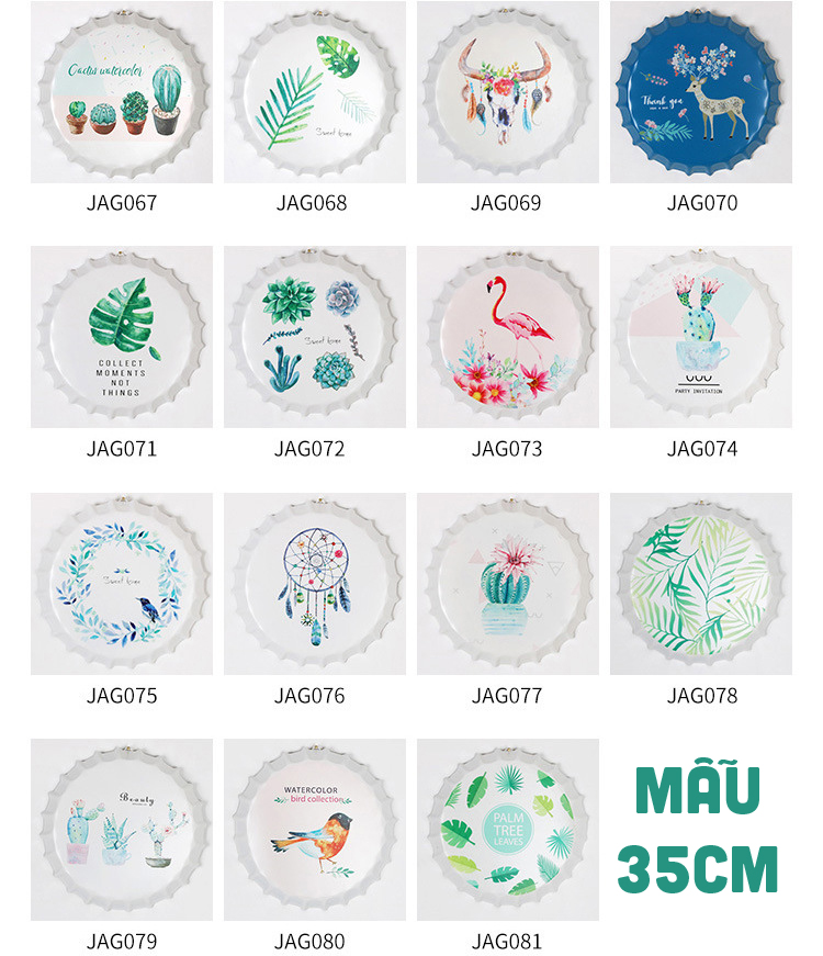 Các mẫu Nắp Bia Trang trí - Đường Kính 35cm : Các mẫu Nắp Bia Trang trí - Đường Kính 35cm :