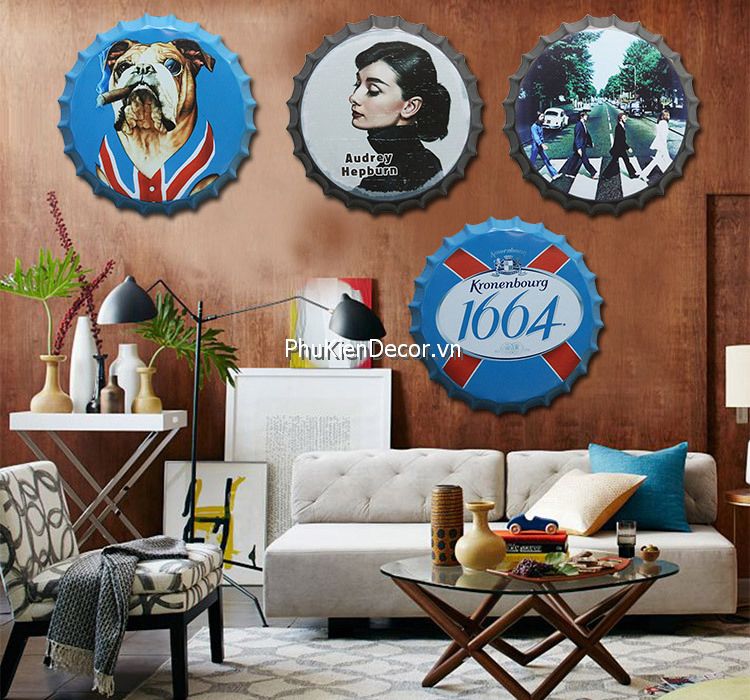 Nắp bia trang trí Phòng Khách Nắp bia trang trí Phòng Khách