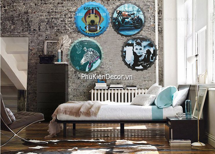 Nắp bia trang trí Phòng Ngủ cá tính Nắp bia trang trí Phòng Ngủ cá tính