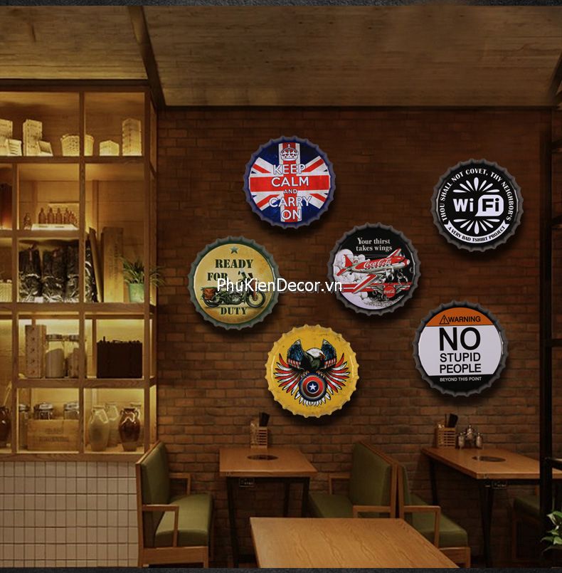 Nắp bia trang trí quán Cafe - Beer - Pub - Bar Nắp bia trang trí quán Cafe - Beer - Pub - Bar