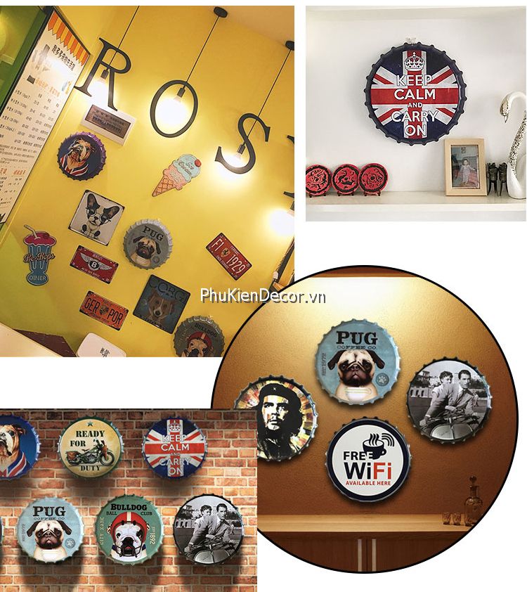 Nắp bia trang trí Quán Cà Phê Chất, Quán Cà phê Bia, Pub nhỏ, Bar Nắp bia trang trí Quán Cà Phê Chất, Quán Cà phê Bia, Pub nhỏ, Bar