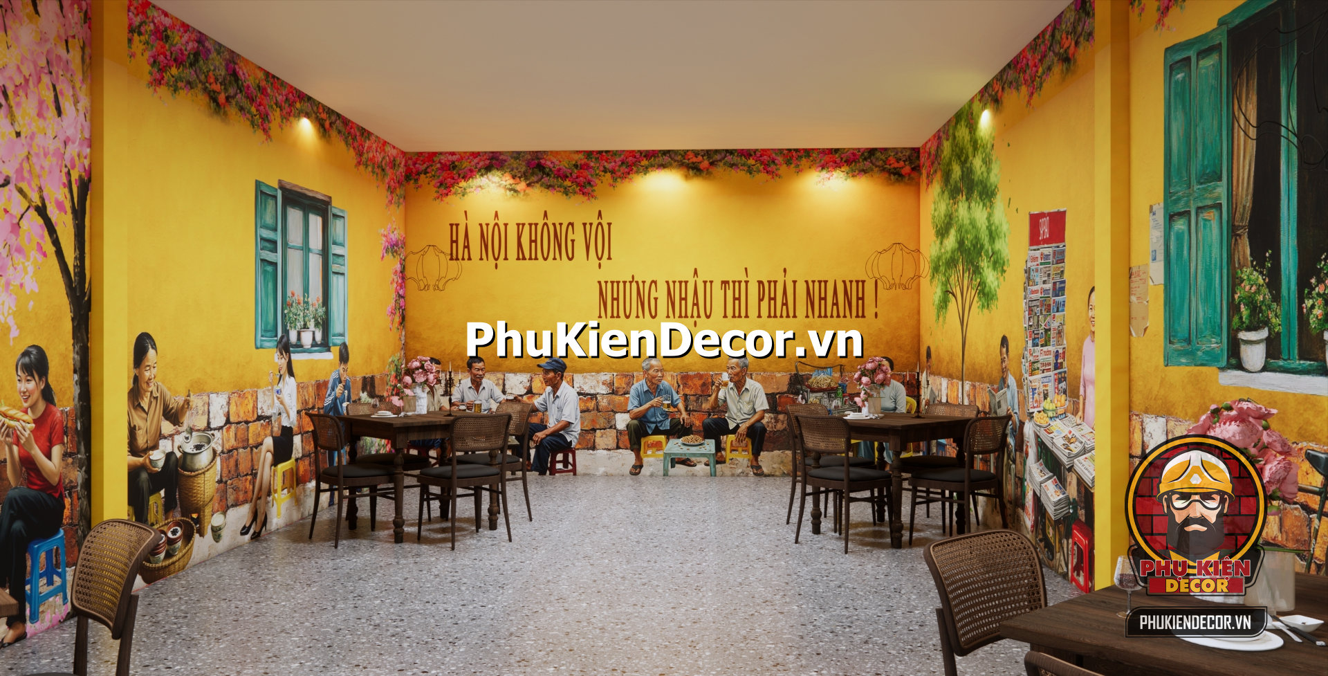 Setup quán ăn phong cách Hà Nội xưa,quán ăn phố cổ Setup quán ăn phong cách Hà Nội xưa,quán ăn phố cổ