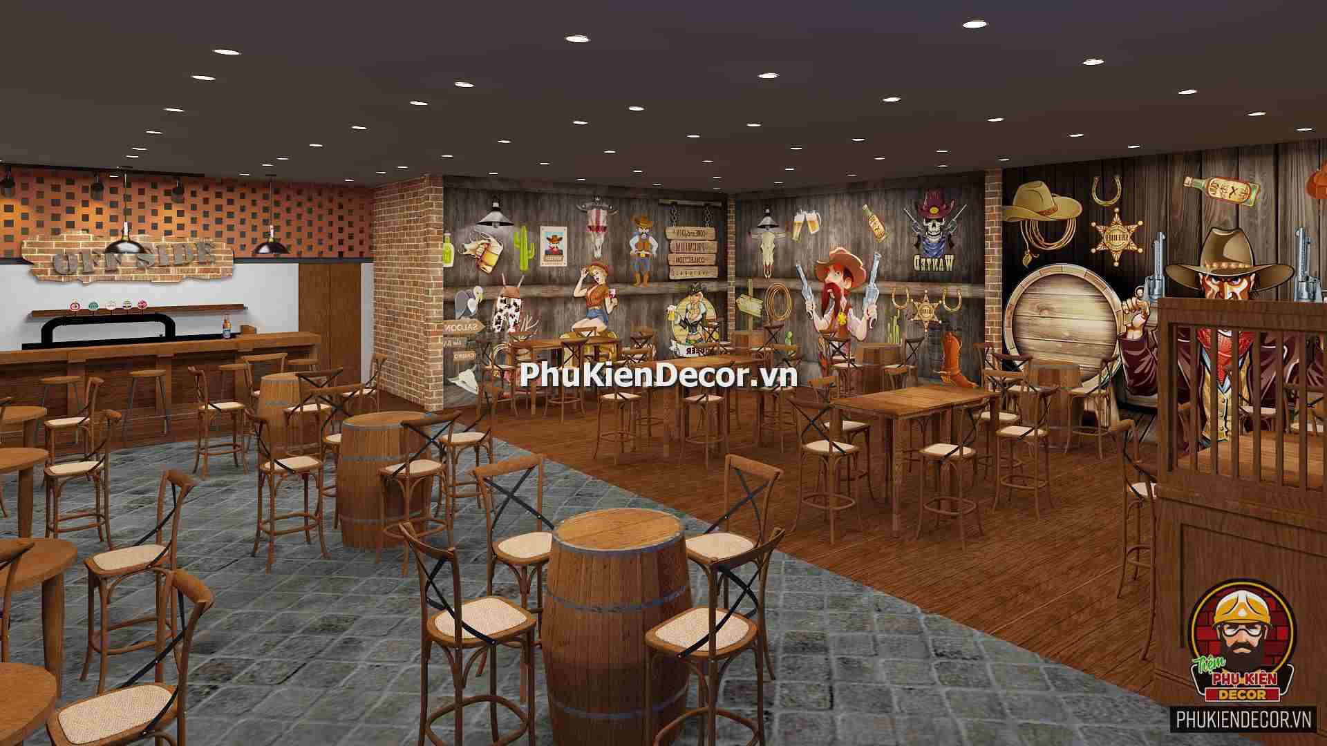 Sử dụng tranh dán tường 3D độc đáo, để trang trí quán Bia, Rượu, Bar, Pub Sử dụng tranh dán tường 3D độc đáo, để trang trí quán Bia, Rượu, Bar, Pub