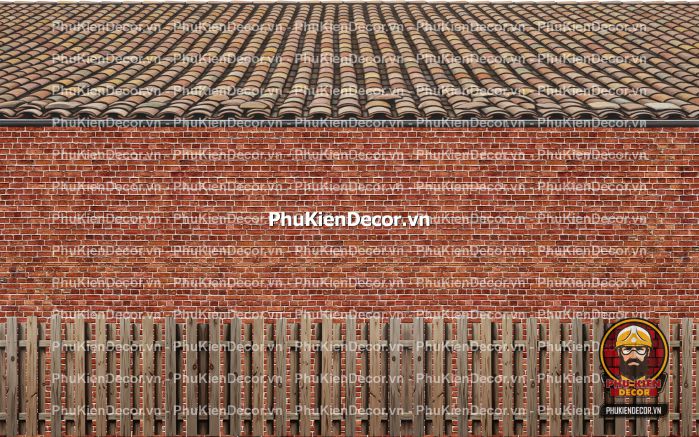 Tranh dán tường nền gạch trang trí quán ăn làng quê Tranh dán tường nền gạch trang trí quán ăn làng quê