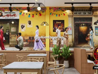 Hướng dẫn cách trang trí theo phong cách Sài Gòn xưa cho Quán Cafe, Nhà hàng, Quán ăn dân dã, miền quê 