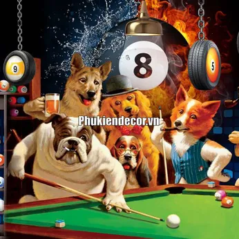 Tranh Dán Tường Trang Trí Bida Club Cực Ngầu