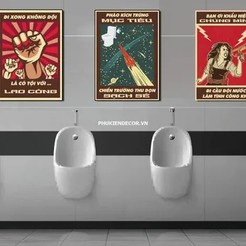 Tranh Treo Tường Trang Trí WC - Toilet vui nhộn, hài hước