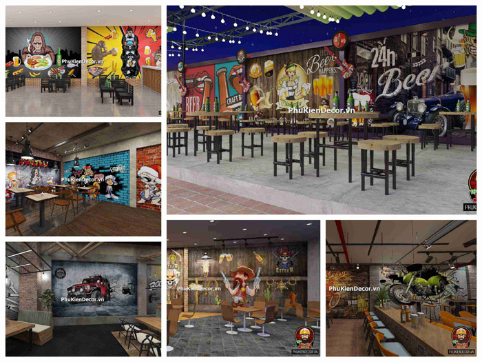 Tổng hợp các mẫu Tranh dán tường 3D trang trí quán Bia, Rượu, Bar, Pub đẹp Tổng hợp các mẫu Tranh dán tường 3D trang trí quán Bia, Rượu, Bar, Pub đẹp