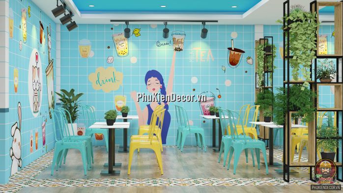 Tổng hợp các mẫu tranh dán tường 3D trang trí Quán Trà sữa đẹp, dễ thương và độc lạ Tổng hợp các mẫu tranh dán tường 3D trang trí Quán Trà sữa đẹp, dễ thương và độc lạ