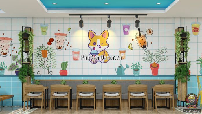 Tổng hợp các mẫu tranh dán tường 3D trang trí Quán Trà sữa đẹp, dễ thương và độc lạ Tổng hợp các mẫu tranh dán tường 3D trang trí Quán Trà sữa đẹp, dễ thương và độc lạ