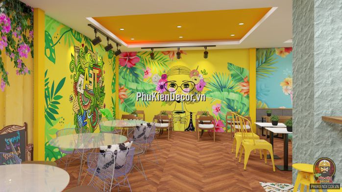 Tổng hợp các mẫu tranh dán tường 3D trang trí Quán Trà sữa đẹp, dễ thương và độc lạ Tổng hợp các mẫu tranh dán tường 3D trang trí Quán Trà sữa đẹp, dễ thương và độc lạ