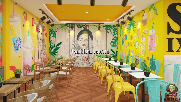 Tổng hợp các mẫu tranh dán tường 3D trang trí Quán Trà sữa đẹp, dễ thương và độc lạ Tổng hợp các mẫu tranh dán tường 3D trang trí Quán Trà sữa đẹp, dễ thương và độc lạ