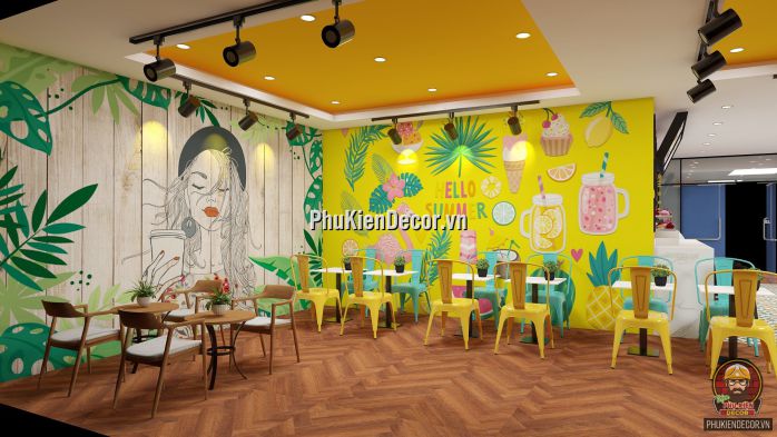 Tổng hợp các mẫu tranh dán tường 3D trang trí Quán Trà sữa đẹp, dễ thương và độc lạ Tổng hợp các mẫu tranh dán tường 3D trang trí Quán Trà sữa đẹp, dễ thương và độc lạ