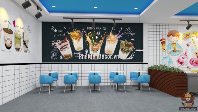 Tổng hợp các mẫu tranh dán tường 3D trang trí Quán Trà sữa đẹp, dễ thương và độc lạ Tổng hợp các mẫu tranh dán tường 3D trang trí Quán Trà sữa đẹp, dễ thương và độc lạ