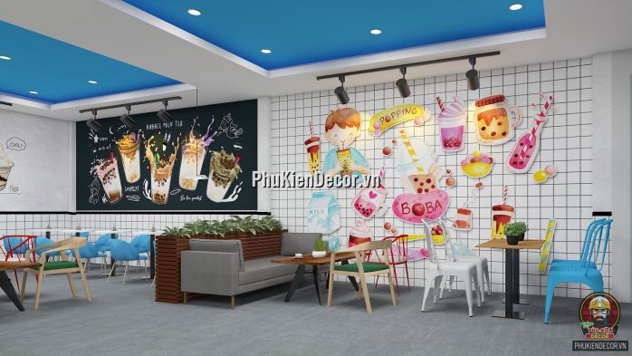 Tổng hợp các mẫu tranh dán tường 3D trang trí Quán Trà sữa đẹp, dễ thương và độc lạ Tổng hợp các mẫu tranh dán tường 3D trang trí Quán Trà sữa đẹp, dễ thương và độc lạ
