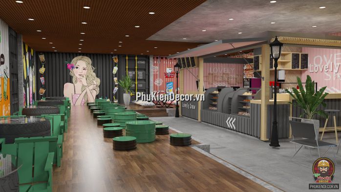 Tổng hợp các mẫu Tranh dán tường 3D trang trí quán Trà sữa, Trà chanh đẹp Tổng hợp các mẫu Tranh dán tường 3D trang trí quán Trà sữa, Trà chanh đẹp