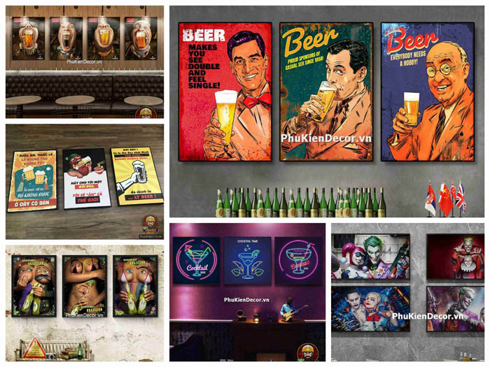Tổng hợp các mẫu tranh treo tường trang trí Nhà hàng, Quán Bia, Bar, Pub đẹp Tổng hợp các mẫu tranh treo tường trang trí Nhà hàng, Quán Bia, Bar, Pub đẹp