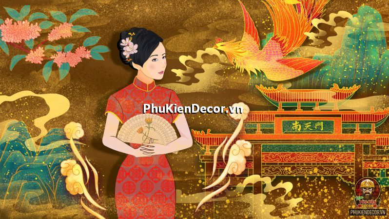 Tranh trang trí phong cách Trung Quốc đẹp, hot trend nhất hiện nay Tranh trang trí phong cách Trung Quốc đẹp, hot trend nhất hiện nay