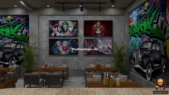 Trang trí phong cách phim Joker Trang trí phong cách phim Joker