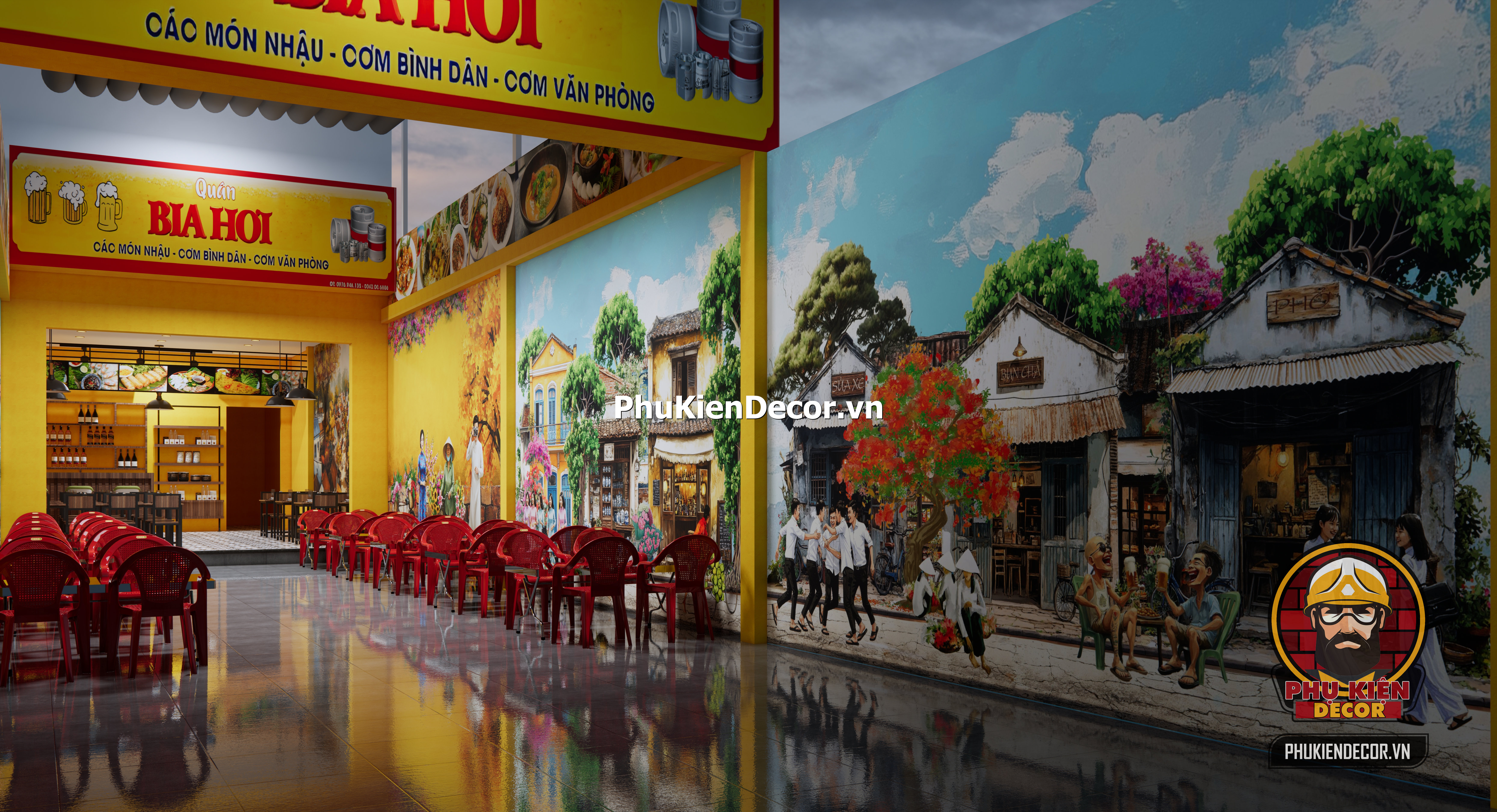 Trang trí quán ăn bia hơi Hà Nội , gợi nhớ lại qua từng góc nhỏ Trang trí quán ăn bia hơi Hà Nội , gợi nhớ lại qua từng góc nhỏ