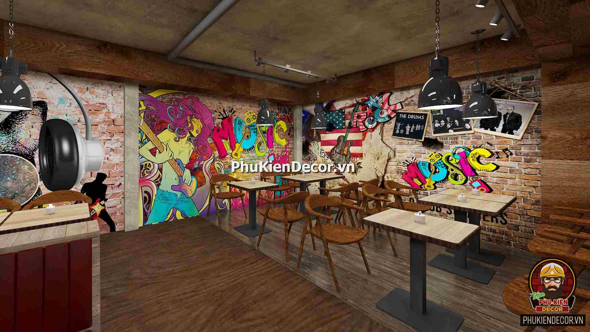 Trang trí quán Cafe Bia, Bar, Pub phong cách đường phố ấn tượng Trang trí quán Cafe Bia, Bar, Pub phong cách đường phố ấn tượng