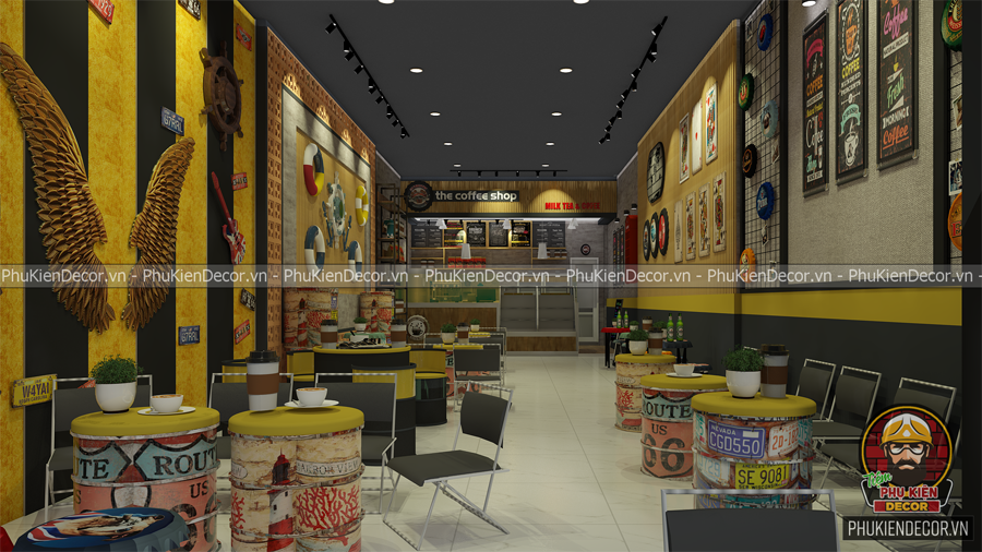 Trang trí quán Cafe nhỏ đẹp - mang lại doanh thu và lợi nhuận cao cho Bạn Trang trí quán Cafe nhỏ đẹp - mang lại doanh thu và lợi nhuận cao cho Bạn