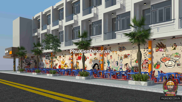 Trang trí quán Lẩu bình dân, phong cách Đường phố Trang trí quán Lẩu bình dân, phong cách Đường phố