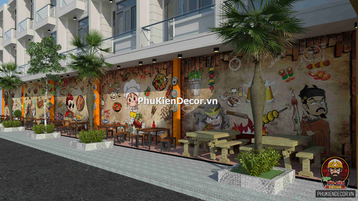 Trang trí quán Lẩu bình dân, phong cách Đường phố Trang trí quán Lẩu bình dân, phong cách Đường phố
