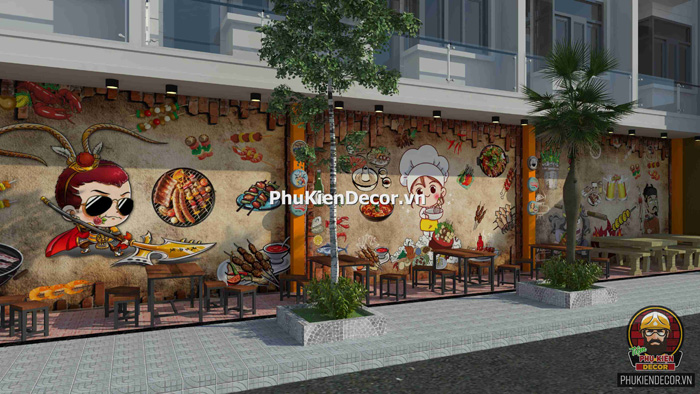 Trang trí quán Lẩu bình dân, phong cách Đường phố Trang trí quán Lẩu bình dân, phong cách Đường phố