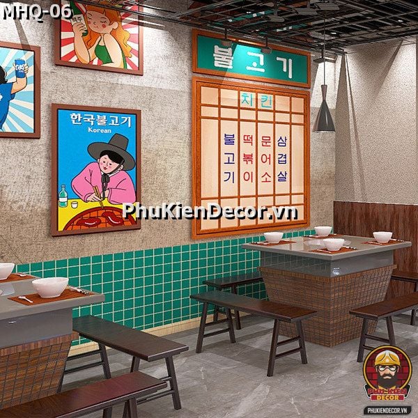 Trang trí quán nướng BBQ phong cách hoàng gia Hàn Quốc độc bản Trang trí quán nướng BBQ phong cách hoàng gia Hàn Quốc độc bản