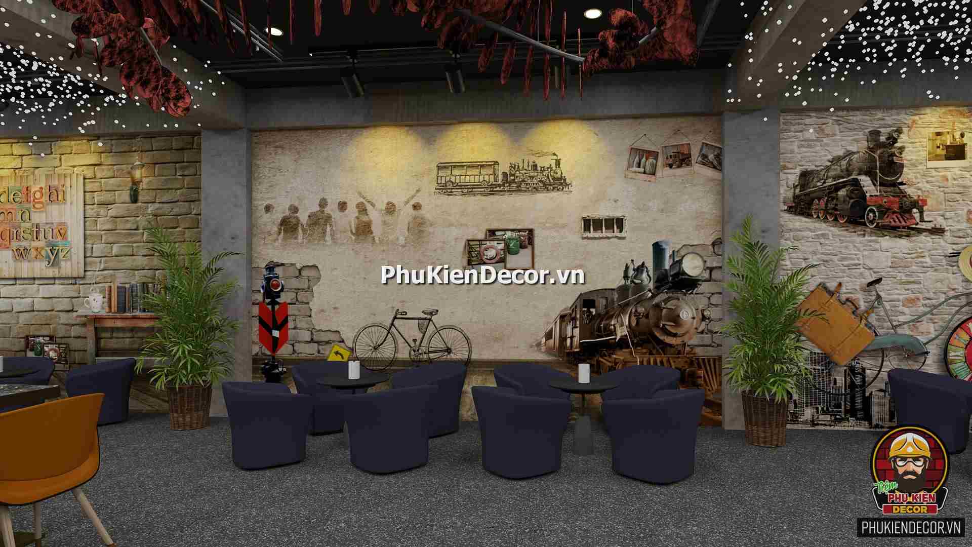 Tranh dán tường trang trí quán Rượu - Bar - Pub mang phong cách Hoài Cổ Châu Âu Tranh dán tường trang trí quán Rượu - Bar - Pub mang phong cách Hoài Cổ Châu Âu