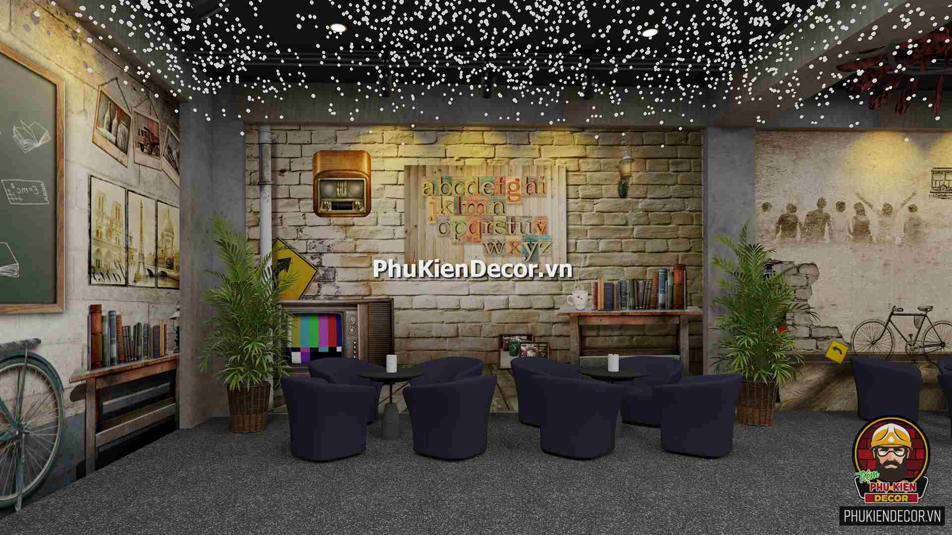 Tranh dán tường trang trí quán Rượu - Bar - Pub mang phong cách Hoài Cổ Châu Âu Tranh dán tường trang trí quán Rượu - Bar - Pub mang phong cách Hoài Cổ Châu Âu