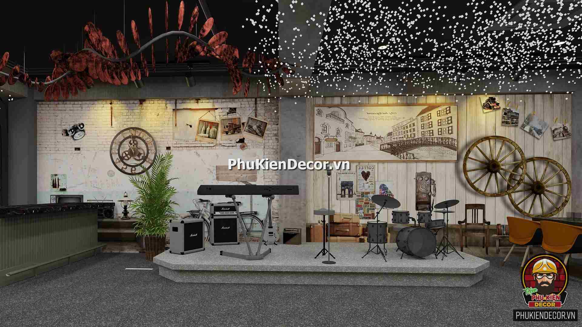 Tranh dán tường trang trí quán Rượu - Bar - Pub mang phong cách Hoài Cổ Châu Âu Tranh dán tường trang trí quán Rượu - Bar - Pub mang phong cách Hoài Cổ Châu Âu