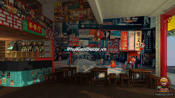 Trang trí thiết kế Quán Lẩu Nướng phong cách Hong Kong Trang trí thiết kế Quán Lẩu Nướng phong cách Hong Kong