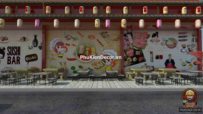 Trang trí thiết kế Quán Lẩu Nướng Xiên Que kiểu Nhật Bản Trang trí thiết kế Quán Lẩu Nướng Xiên Que kiểu Nhật Bản