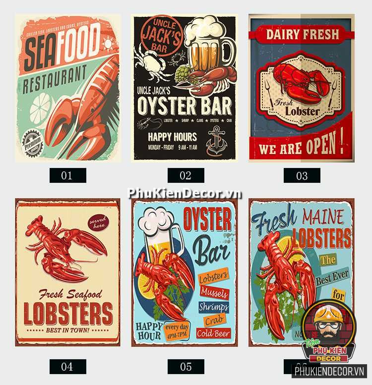 Tranh ảnh trang trí món ăn Tôm Cua Quán - Nhà hàng Hải sản Tranh ảnh trang trí món ăn Tôm Cua Quán - Nhà hàng Hải sản