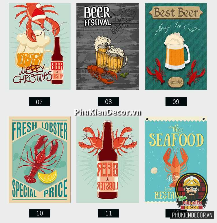Tranh ảnh trang trí món ăn Tôm Cua Quán - Nhà hàng Hải sản Tranh ảnh trang trí món ăn Tôm Cua Quán - Nhà hàng Hải sản
