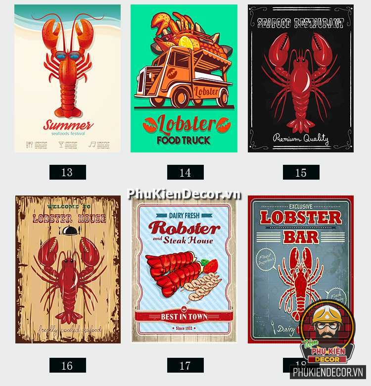 Tranh ảnh trang trí món ăn Tôm Cua Quán - Nhà hàng Hải sản Tranh ảnh trang trí món ăn Tôm Cua Quán - Nhà hàng Hải sản