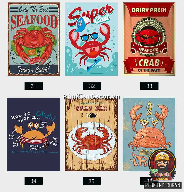 Tranh ảnh trang trí món ăn Tôm Cua Quán - Nhà hàng Hải sản Tranh ảnh trang trí món ăn Tôm Cua Quán - Nhà hàng Hải sản