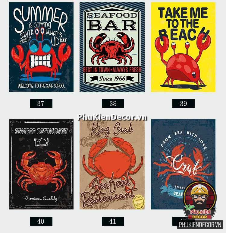 Tranh ảnh trang trí món ăn Tôm Cua Quán - Nhà hàng Hải sản Tranh ảnh trang trí món ăn Tôm Cua Quán - Nhà hàng Hải sản