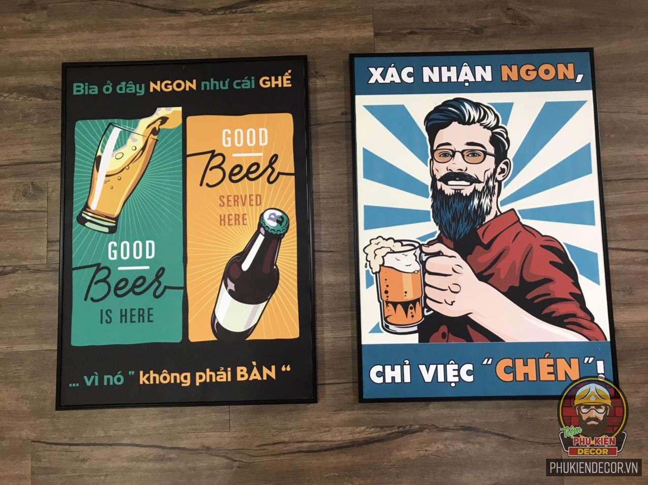 Tranh treo tường Cafe Bia trang trí Tranh treo tường Cafe Bia trang trí