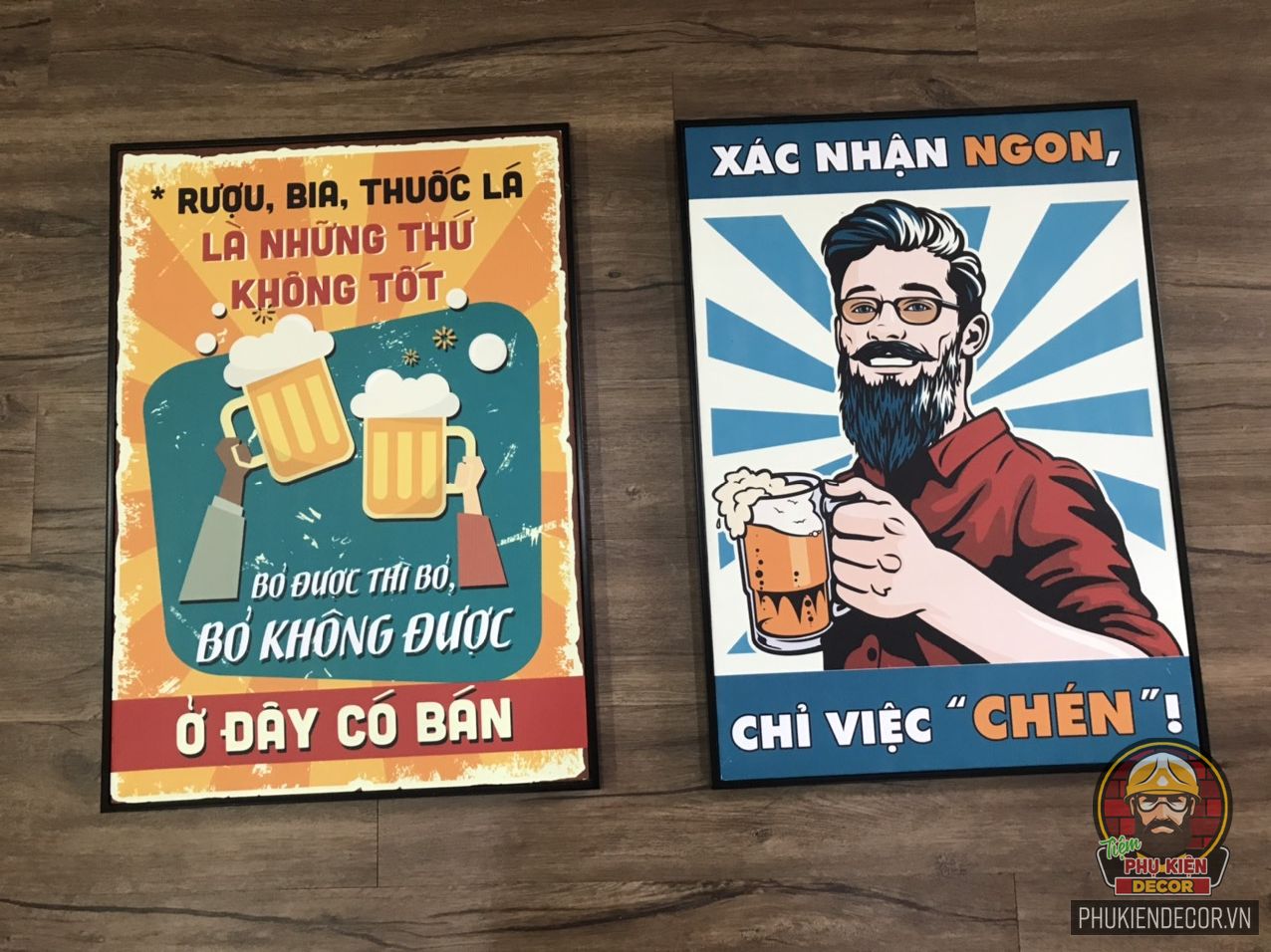 Tranh treo tường Cafe Bia trang trí Tranh treo tường Cafe Bia trang trí